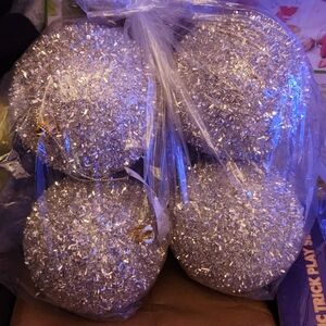 Wondershop Glittering Silver Ornament